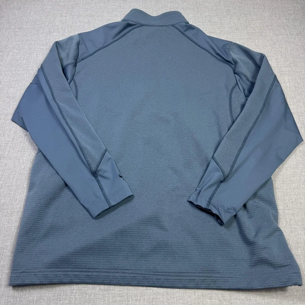 Nike Golf 1/4 Zip Thermal Shirt Pullover Mens 2XL Blue Long Sleeve Mock Collar